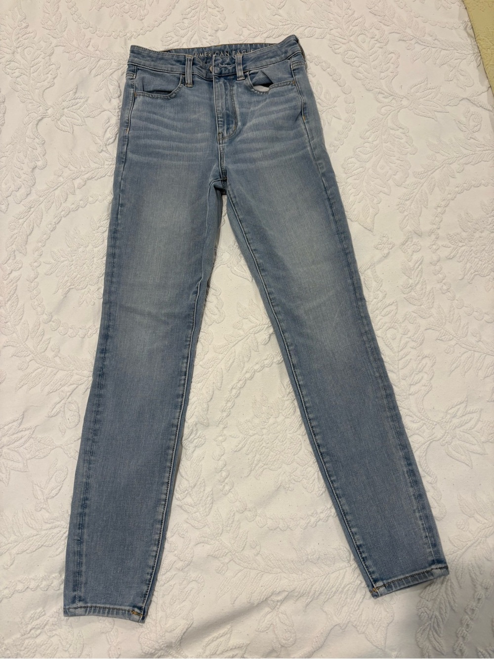 AE Light Blue Women's Stretch Skinny Jeans